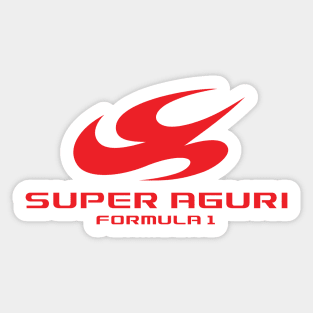 Super Aguri Formula 1 Team logo - red print Sticker